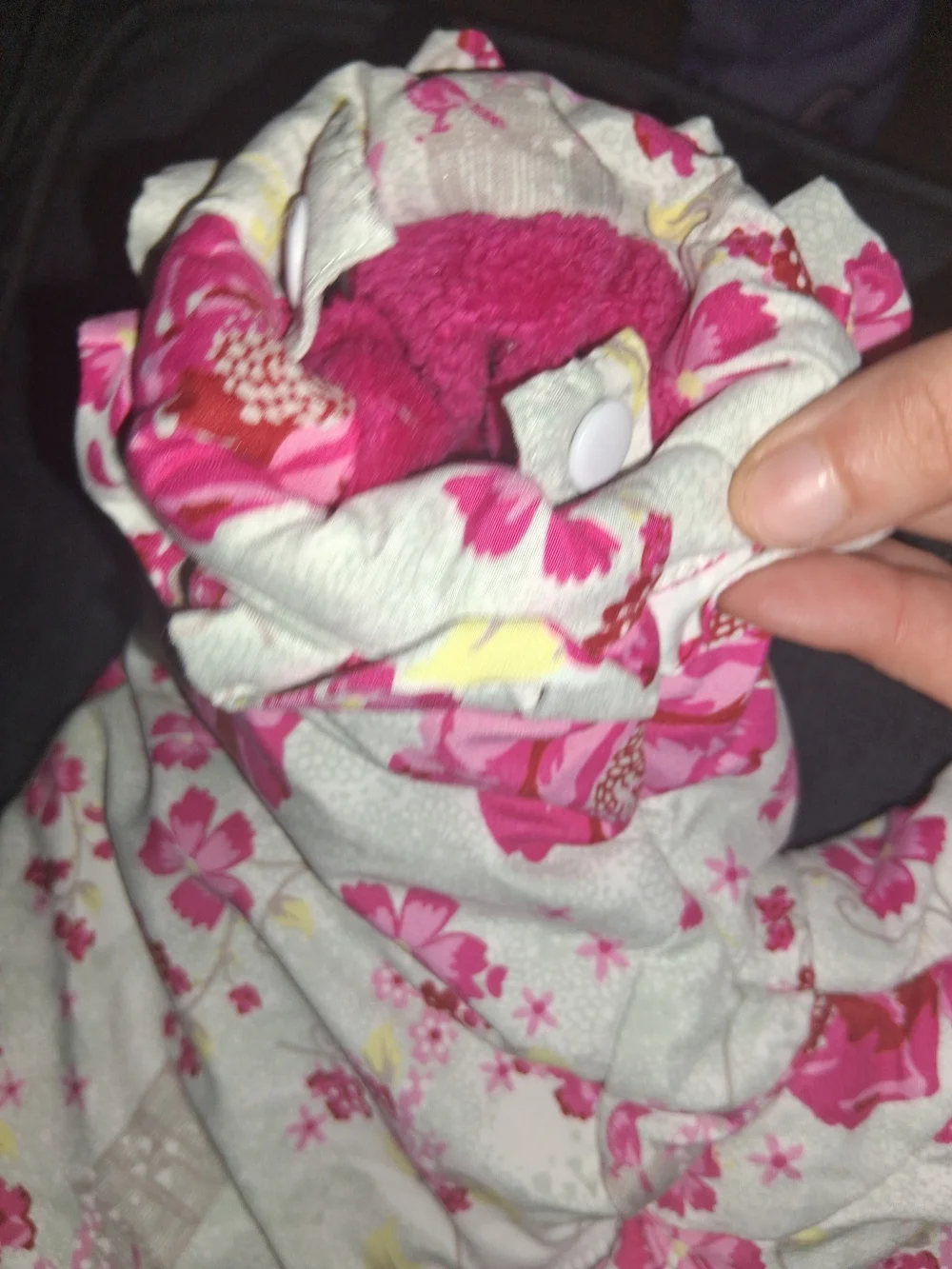 Janie and Jack Pink Floral Hooded Snow Outtfit